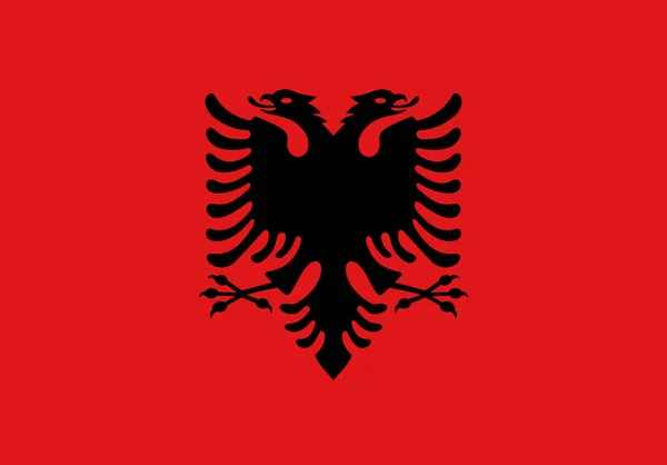 Vlag Van Albanië Close — Stockfoto