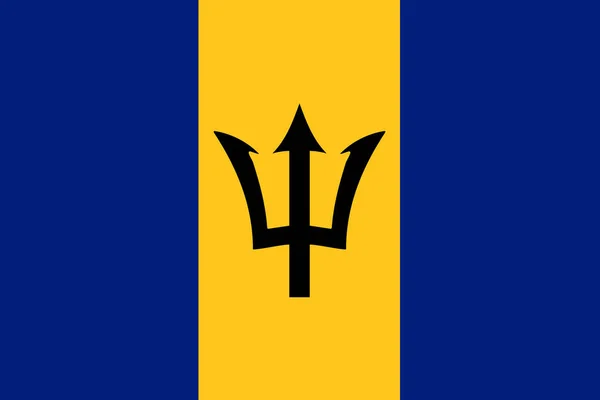 Vlag Van Barbados Close — Stockfoto