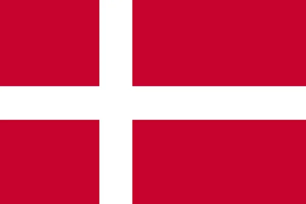 Flagge Von Dänemark Nahaufnahme — Stockfoto
