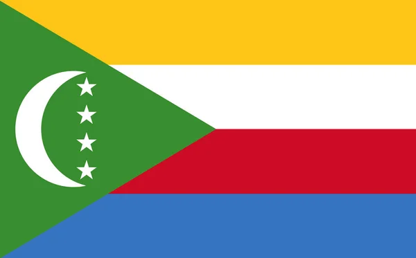 Bandera Comoras Primer Plano —  Fotos de Stock