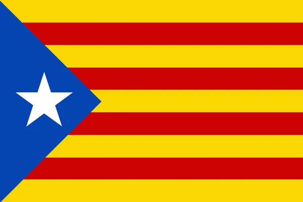 Bandeira Catalunha Close — Fotografia de Stock