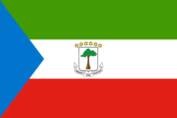 Zászló Egyenlítői Guinea Közelről — Stock Fotó