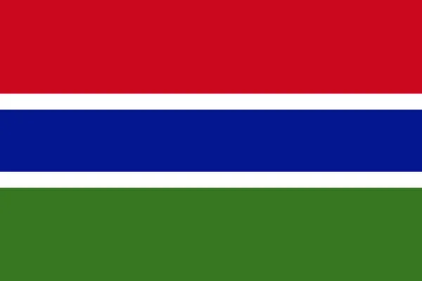 Flag Gambia Close — Stock Photo, Image