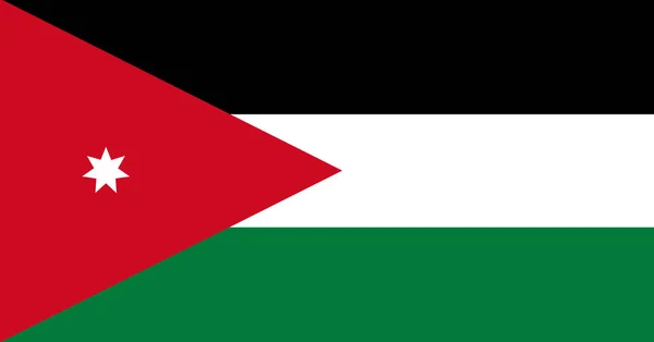 Bandera Jordania Cerca — Foto de Stock