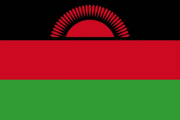 马拉维的旗子特写 — 图库照片