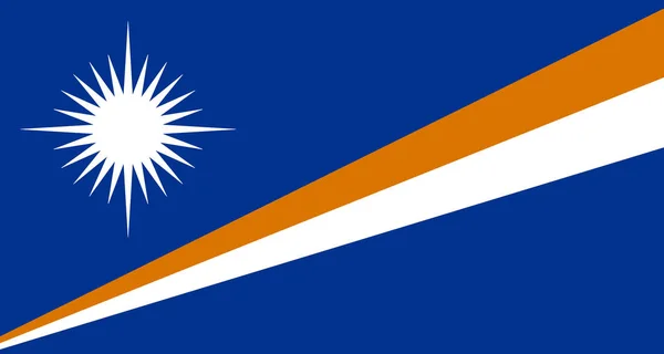 Прапор Маршаллових Островів Закри — стокове фото