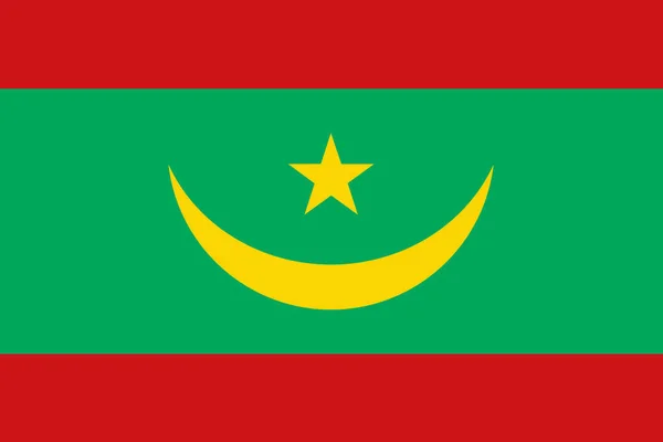 毛里塔尼亚国旗特写 — 图库照片