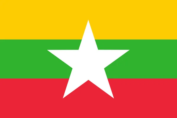 Flag Myanmar Close — Stock Photo, Image