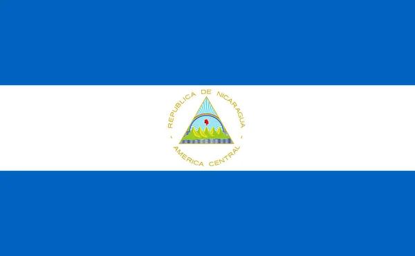 Flagga Nicaragua Närbild — Stockfoto