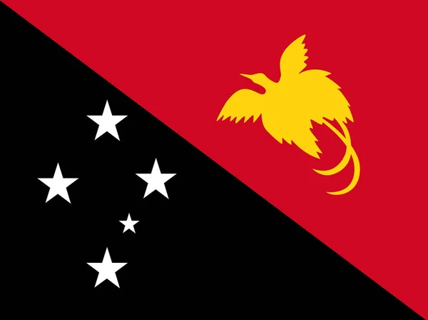 Flag Papua New Guinea Close — Stock Photo, Image