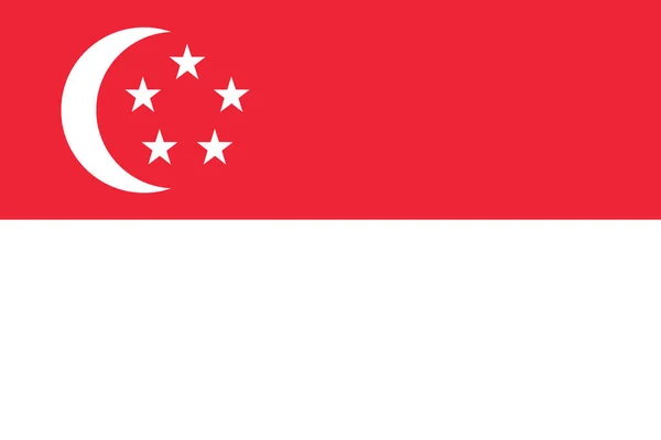 Singapur Yakın Çekim Bayrağı — Stok fotoğraf