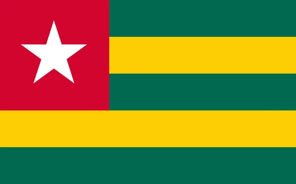 Flagge Von Togo Aus Nächster Nähe — Stockfoto