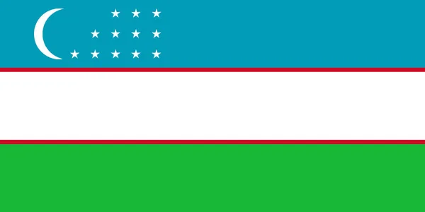 Vlajka Uzbekistánu Close — Stock fotografie
