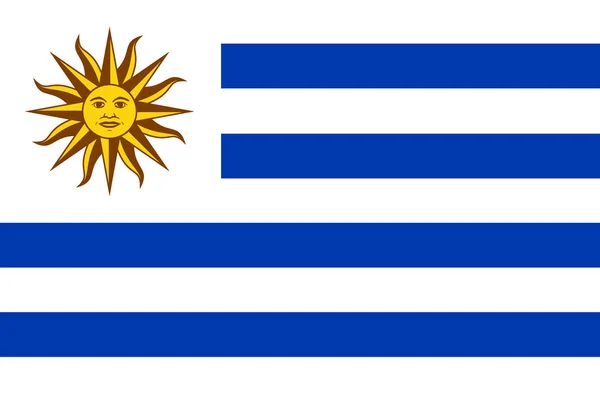 Flagga Uruguay Närbild — Stockfoto