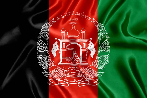Vlajka Afghánistánu Zblízka — Stock fotografie