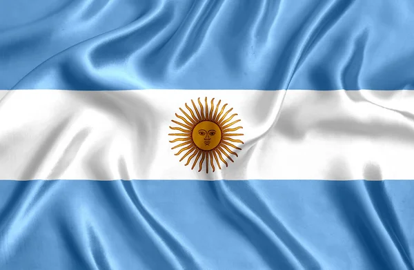 Flagga Argentina Närbild — Stockfoto