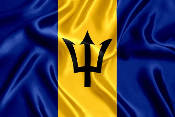 Vlag Van Barbados Close — Stockfoto