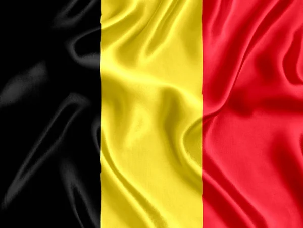 Bandeira Bélgica Close — Fotografia de Stock