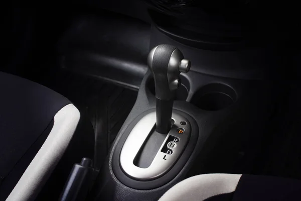 Put a gear stick into P position, (Parking) Symbol. — Stock Photo, Image