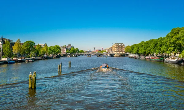 Amsterdam May 2018 View New Amstelbrug River Amstel Amstel Hotel Royalty Free Stock Images