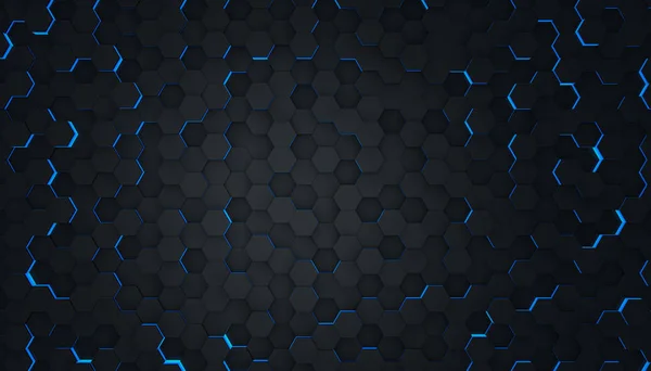 Şeffaf desen soyut arka plan altıgen siyah ve mavi, duvar kağıdı futuristik
