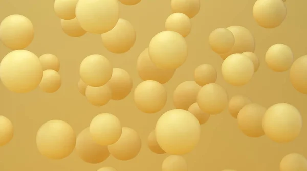 Partículas Flutuando Uma Cor Amarela Pastel Estúdio Mínimo Fundo Abstrato — Fotografia de Stock