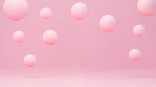 Studio Rosa Mit Schwimmenden Partikeln Leerraum Für Den Text Kosmetisches — Stockfoto