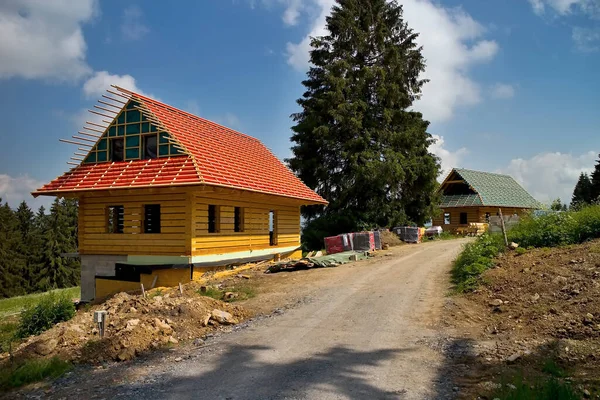 Atc Bystrina Lembah Demanovska Sedang Dibangun Daerah Lindung Dari Dataran — Stok Foto