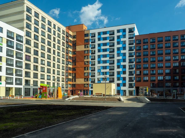 New residential complex. Modern architecture, bright colorful facades and convenient infrastructure. Moscow Russia