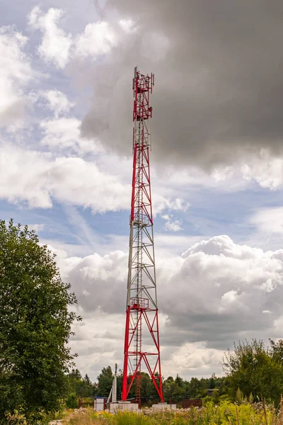 Communication antenna tower for cellular communications.