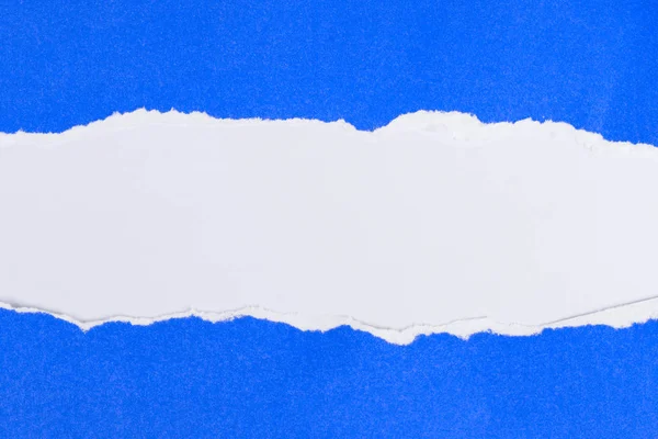 Blue ripped paper background texture — Stock Photo, Image