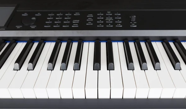 Top view of blank piano keys — Stock Photo, Image