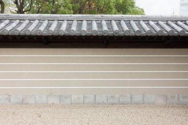 Japonya 'daki boş Japon tapınağı duvarı