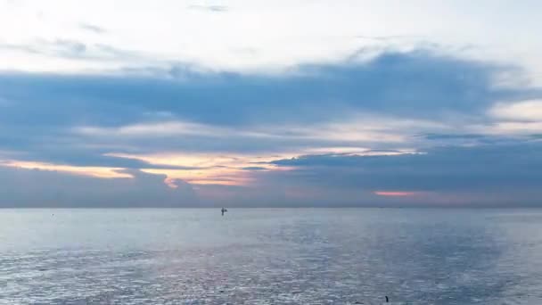 Timelapse Van Strand Zon Bangsaen Thailand — Stockvideo