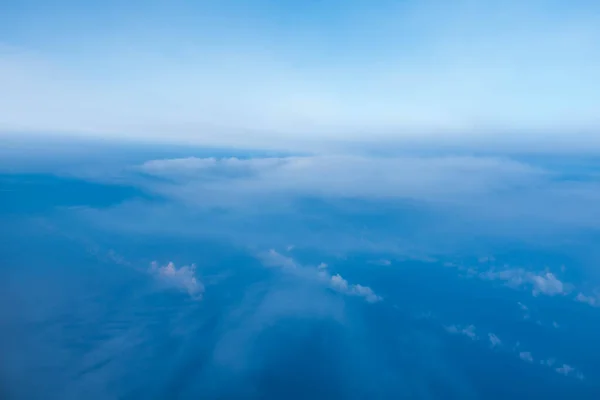 Nuage Ciel Bleu Depuis Fenêtre Avion — Photo