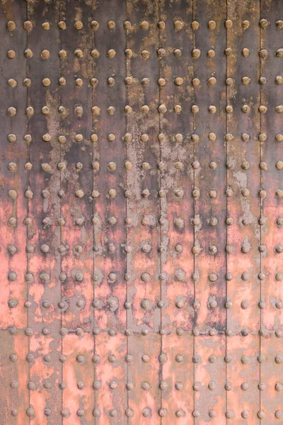 Old Grunge Metal Wall Old Temple — Stock Photo, Image