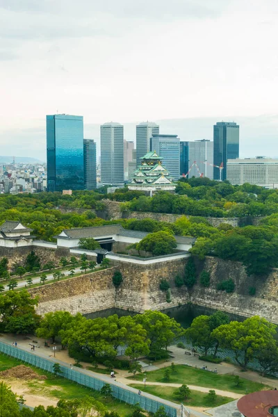 Osaka Stad Osaka Castle Bovenaanzicht — Stockfoto