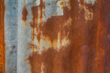 Kapatın paslı galvanize demir duvarı