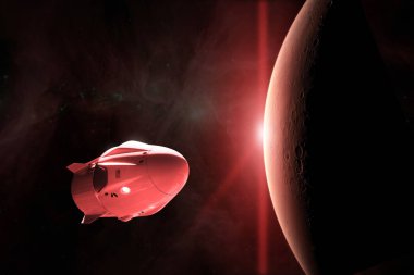 Kargo düşük-Mars yörüngesinde uzay aracı. Nasa tarafından döşenmiş bu görüntü unsurları.