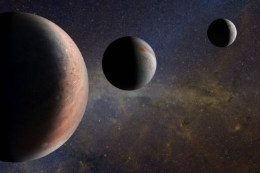 Yabancı gezegen uzayda. Nasa tarafından döşenmiş bu görüntü unsurları.