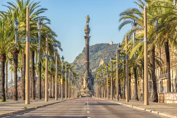 Cristóvão Colombo Monumento em Barcelona, Espanha. — Fotografia de Stock