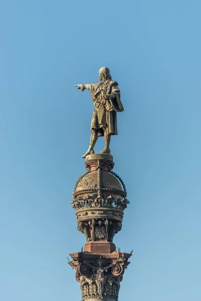 Vue du monument Christophe Colomb à Barcelone, Espagne . — Photo