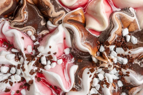 Close View Vanilla Ice Cream Chocolate — Stock Photo, Image