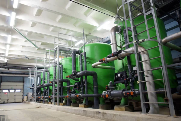 water treatment tanks at power plan