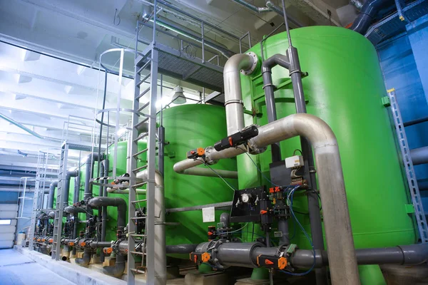 Water Treatment Tanks Industrial Power Plant — Stock Photo, Image