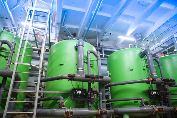 Water Treatment Tanks Industrial Power Plant — Stock Photo, Image