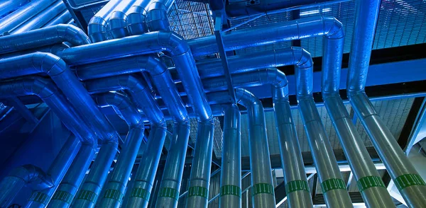 Equipment Cables Piping Found Industrial Power Plant — Stock Photo, Image