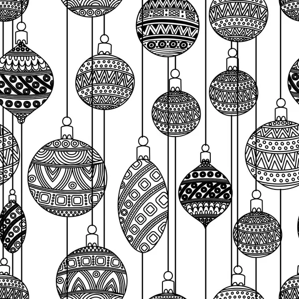 Christmas toys. Festive seamless pattern. Vector illustration. — Stock Photo, Image