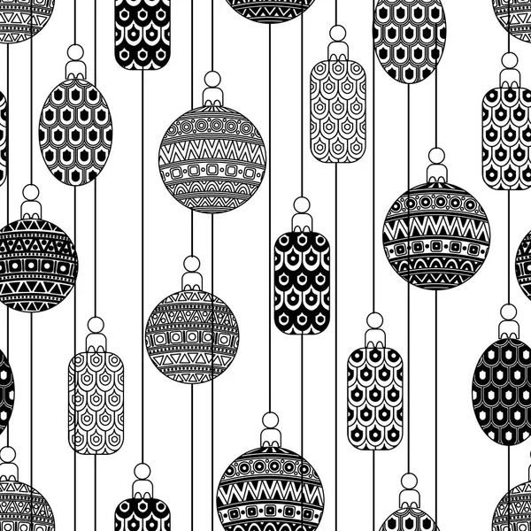 Christmas toys. Festive seamless pattern. Vector illustration. — Stock Vector