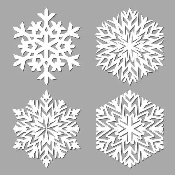 Snowflake isolated on gray background. — Stock Vector